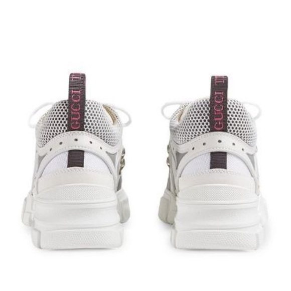 Gucci white and silver Flashtrek sneakers💕 - Picture 3 of 14